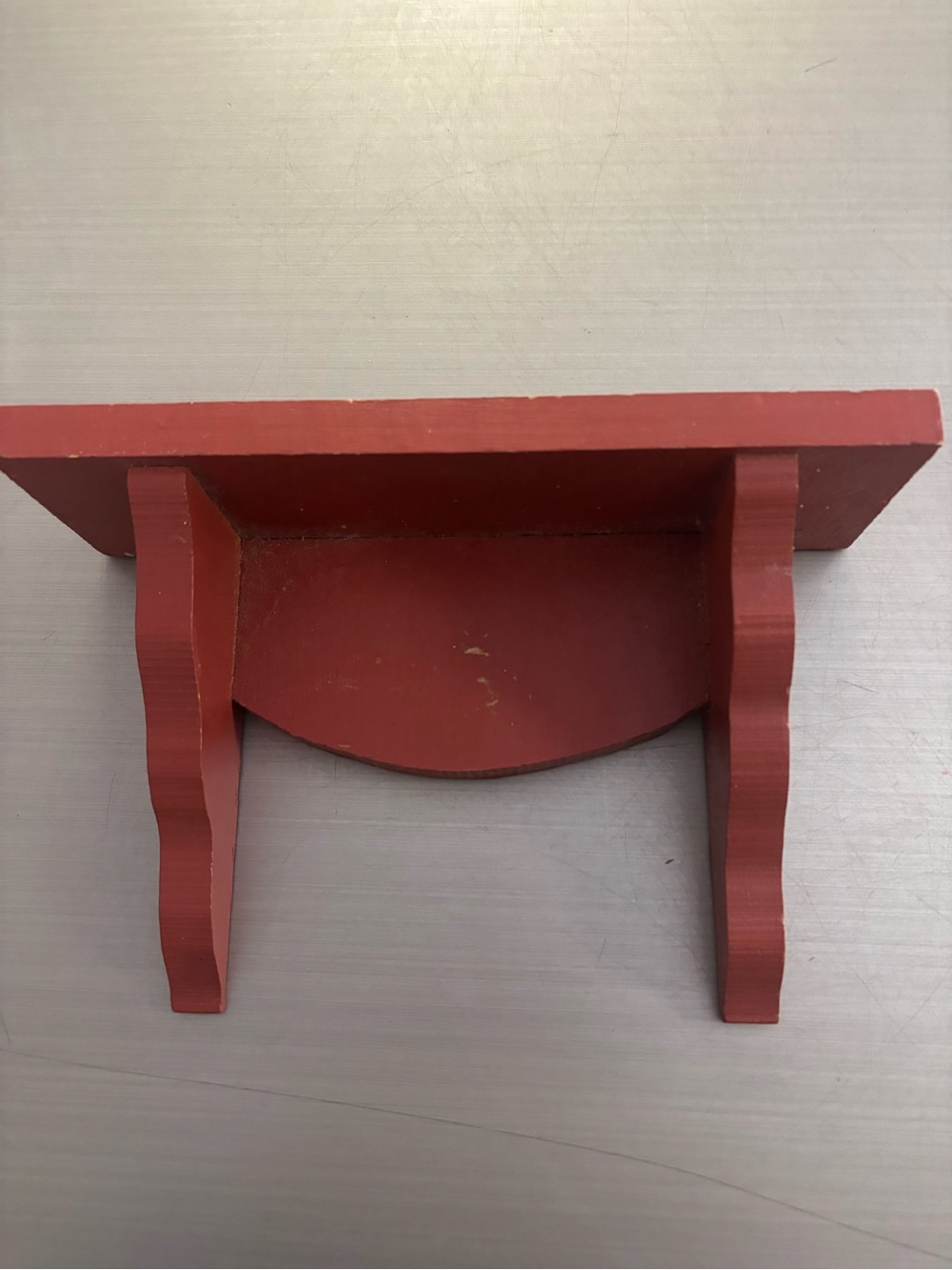 Dark Red Decorative wood Wall Shelf - Home Wall Decor